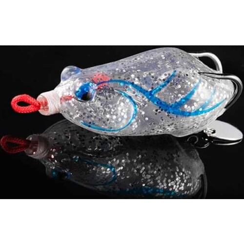 2PCS Soft Silicone Colorful Frog Fishing Lure With Metal Sequins Artificial Bait 13.5g 6cm Double Hooks Frog Lure Fishing Tackle