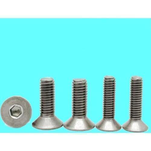 3pcs M5 thread diameter Allen countersunk head screws Smooth surface titanium bolts nail
