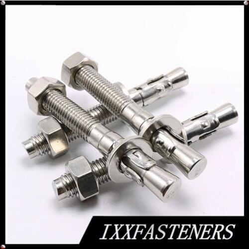 5PCS M6 M8 M10 M12 M16 304 Stainless Steel Expansion Bolts Wedge Anchors Bolt Screw Type Expansion Anchor Bolts