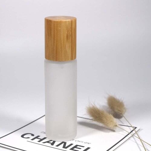 60ml wood cover glass frosted bottle with spray pump, lotion pump