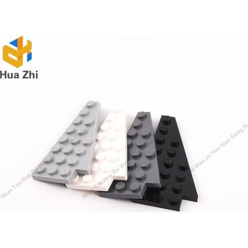 8PCS 3934 Wedge, Plate 8 x 4 Wing Right without Underside Stud NotchBuilding Blocks Parts MOC DIY Education Build Toys