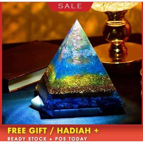 AURA Orgonite Transparent Pyramid Change The Magnetic Field Of Life Reiki Stone Aura Crystal Resin Decorative Craft Jewelry