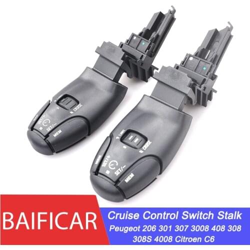 Baificar Genuine 8 Pin Cruise Control Switch Stalk With GAP MEN For New Peugeot 206 301 307 3008 408 308 308S 4008 Citroen C6