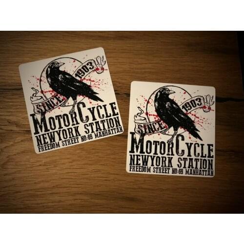 Biker Vintage Motorcycle Crow USA Chopper Bobber Old School #014 stickers