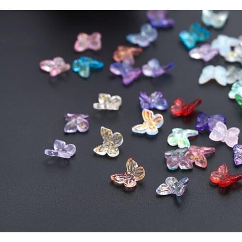 20pcs 10mm Matte Butterfly Beads Vintage Coloured Glaze Spacer Beads For Jewelry Making Materials Diy Hairpin Tassle Bracelet