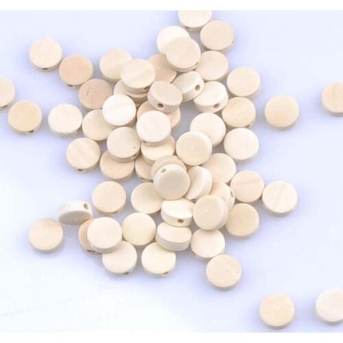 300pcs Natural Wooden Oblate Round Spacer beads For Jewelry making Handmake DIY Accessory 10x4mm MT1474