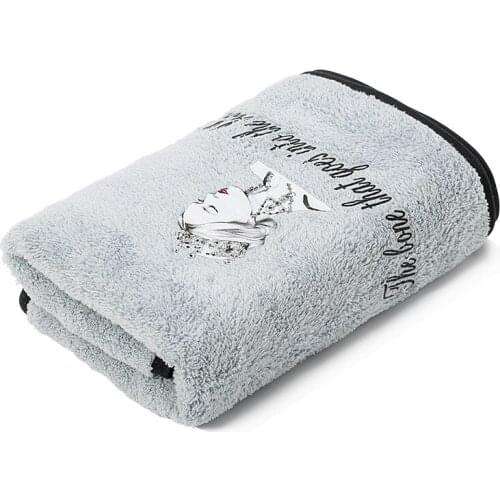 Quick Dry towel coral fleece super absorbent superfine fiber washcloth bathroom soft without hair falling fashion thicken 35*75