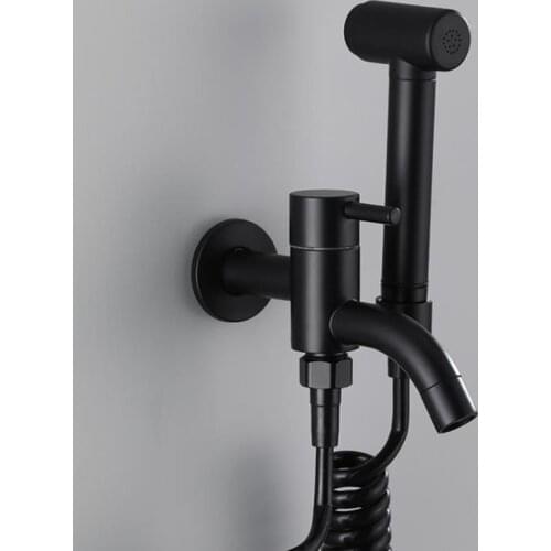 Black Brass Bathroom Shower Faucet Bath Faucet Mixer Tap With Hand Shower Head Set Wall Mounted Black Shower Set Bathroom