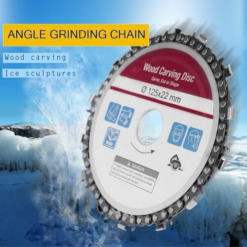 125mm Circular Saw Blades Cutting Wood Grinder Chain Disc 22mm Arbor Woodworking Carving Disc for Angle Grinder Circular Saw