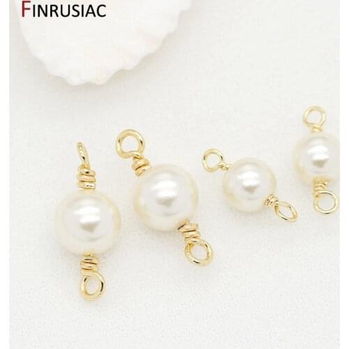 Supplies For Jewellery Handmade Pearl Beads Connector Charms Pendants For DIY Making Bracelets Necklaces Earrings Components