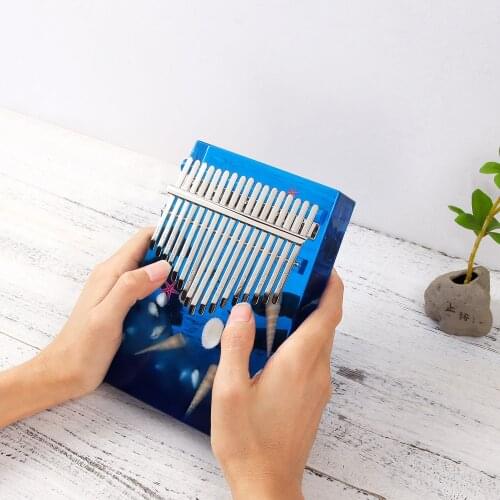 Crystal Epoxy DIY 17-tone Thumb Piano Epoxy Resin Cement Epoxy Abrasives Finger Piano Silicone Resin Mold