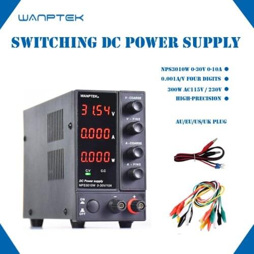 NPS3010W 30V10A Three Display/Four Display Adjustable DC Power Supply Laboratory Mini Switching Voltage Regulated Test Power