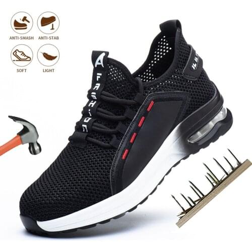 Mens Safety Shoes Breathable Work Boot Steel Toe Cap Working Boots Construction Indestructible Work Sneakers Men Shoes