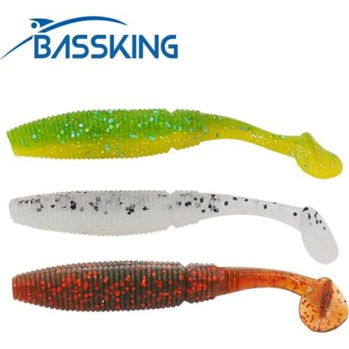 BASSKING 15pcs Soft Bait 7.5cm 3.8g Fishing Lure Iscas Artificial Para Pesca T-tail Silicone Baits Leurre Peche Fishing Wobbler