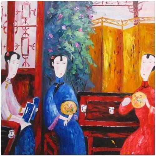 Chinese Style Big SIZE Desk Tree Living Room Restaurant Interior Decoration Picture Wall Art Hand Painted Oil Painting