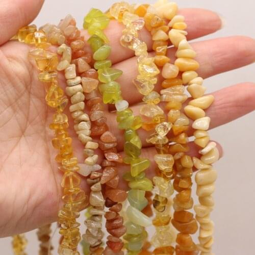 Natural Semi-precious Stone Unshaped Aventurine Quartz 5-8mm For DIY Necklace Earrings Accessories Gift Length 40cm