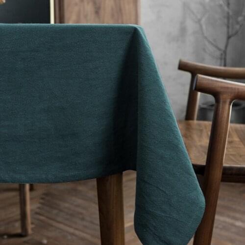 Solid color Table cloth Simple style rectangular cotton and linen tablecloth table cover cloth