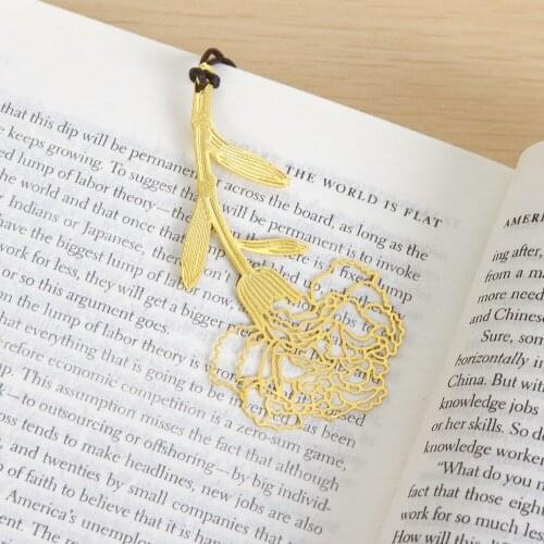 Wholesale 200PCS Metal Gold Carnations Bookmarks Wedding Favor Gift Birthday Party Favors