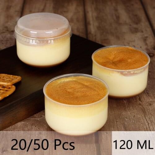 Pudding Cup Japanese Caramel Pudding Beaker Food Grade PP Material High Temperature Resistant Bake Waterproof Bake With Lid 50pc