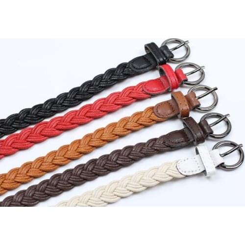 New Fashion WomensBelt Brief Knitted Candy Colors Casual Belt Female Belts For Dress High Quality Ceinture Femme