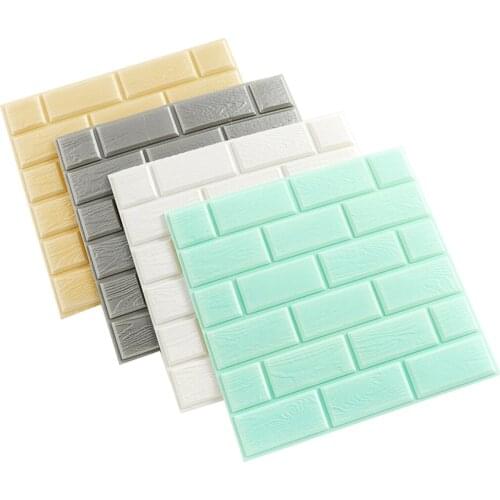3D Tile Brick Wall Sticker Self Adhesive Decorative Panels Living Decor