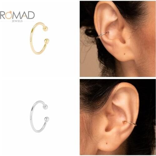 ROMAD 1PCS Open Nose Ring Earring 925 Sterling Silver Ear Bone Hoop Earrings For Women Body Jewelry Bijoux Femme Wholesale