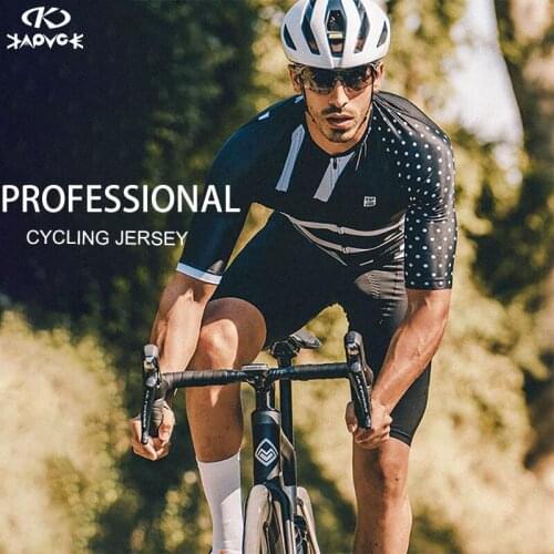 Kapvoe Summer Cool Material Cycling Jersey Set Men Clothes UV Protect Bodysuit Fashion Jersey Ciclismo Clothing Mountain Bike