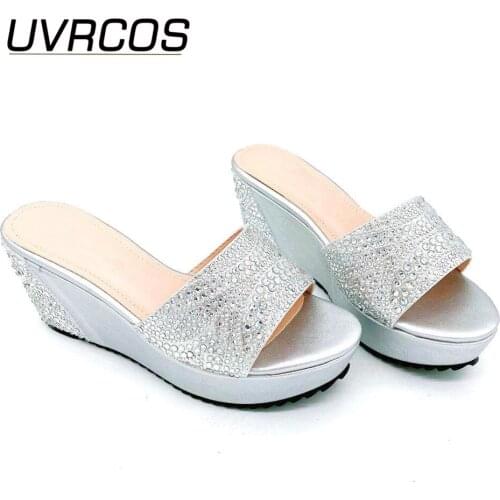 High Quality Wholesale African High Heeled Sandals Open Toe Plus Size 42 Party High Heels Women Pumps Slippers Summer Light