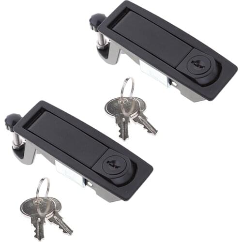 2x Flush Lever Door Latch Compression Lock Adjustable Latches for Marine, Boat, RV, Trailer, Camper, Motor Home, Cargo Trailer