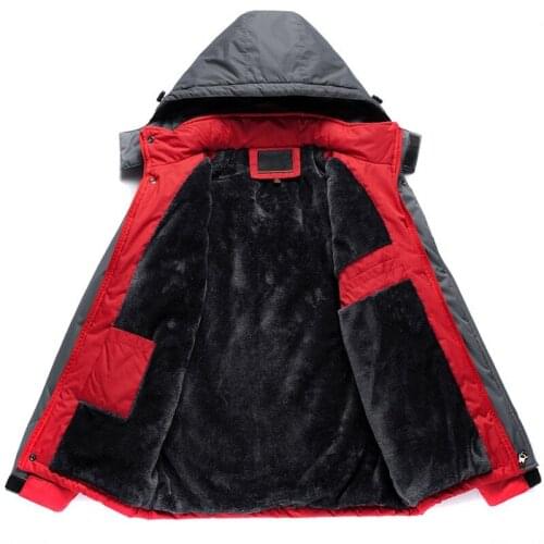 2020 Winter Mens Clothes Jackets Zipper Thicken Fleece Hooded Coats Patchwork Cotton Casual Parkas Plus Size Army Raincoat Slim