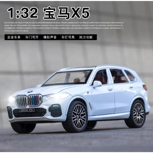 1:32 high simulation sports version X5 with sound and light pull back alloy off-road car model ornaments childrens toys