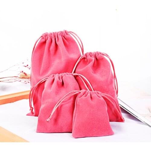 1pcs High Quality 8 Colors Storage Velvet Bags Beads/Tea/Candy/Jewelry Organza Drawstring Bag for Wedding Christmas Gift Pouches