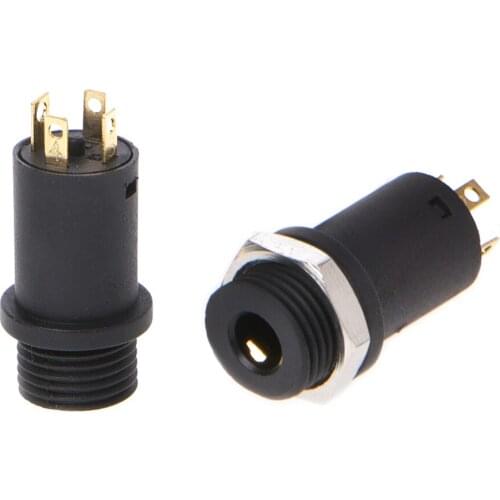 10 Pcs 3.5mm 4 Channel Female Headphone Stereo Jack Panel Mount Connector Gold Plated