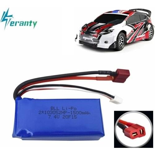 2Pcs 7.4V 1500mah LiPo Battery For Wltoys V353 A949 A959 A969 A979 k929 Car 7.4v Drone Battery For RC toys Car Helicopter Boats