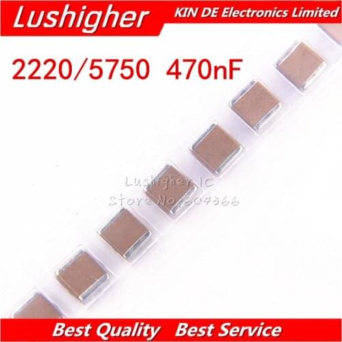 5pcs 2220 5750 470nf 0.47uF 474K 1000V 1KV X7R 10% SMD MLCC Ceramic Capacitor