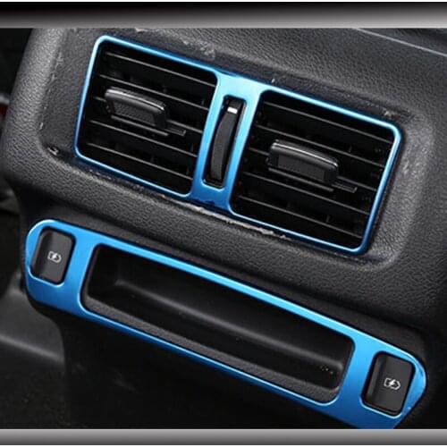 Stainless steel For Nissan Navara NP300 2017 2018 2019 accessories Car rear Charging USB interface frame Cover Trim car styling