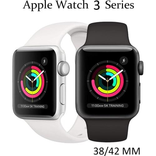 Apple Watch Series 3 Original used 90% New GPS 38MM/42MM iWatch White and Black Aluminum Case Sport Band Smart watch