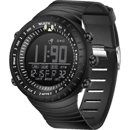 WLISTH Mens Watches Fashion Luxury Men Analog Digital Watch Military Army Wristwatch Outdoor Sports LED Waterproof Alarm Clock