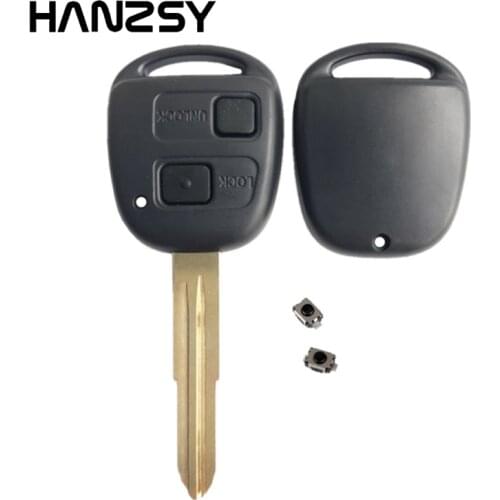 10pcs 2 buttons Car key shell Fob For TOYOTA YARIS Corolla Camry Prado Tarago Replacement Remote Key Cover Case