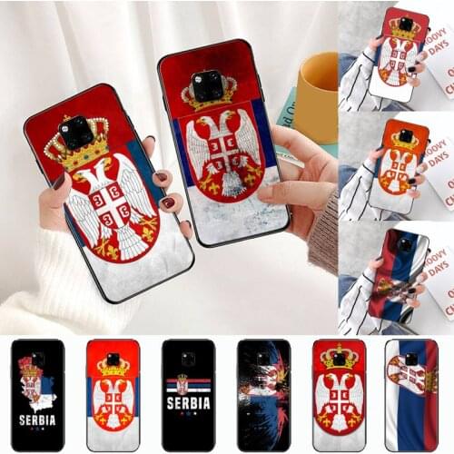 Serbia Flag pattern Phone Case For Huawei honor Mate P 10 20 30 40 i 9 8 pro x Lite smart 2019 nova 5t high quality funda