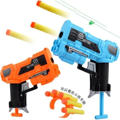 Children Plastic Soft Bullet Manual Toy Gun Safe Air Gun Pistol For Kids Children Outdoor Games Props Boys Birthday Gift Blaster