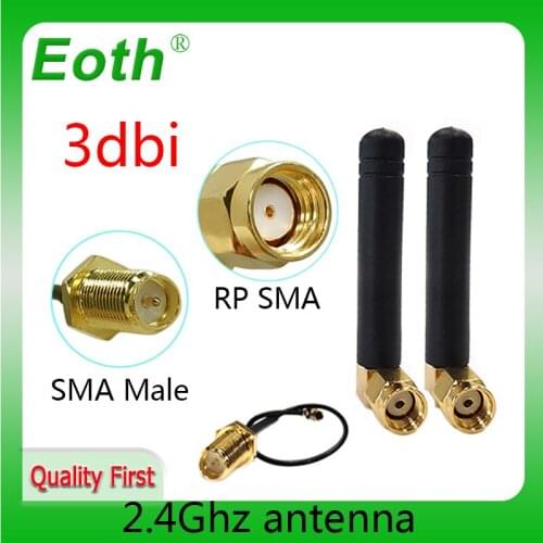 2.4Ghz antenna Wifi Antenna RP-SMA Connector 2.4 ghz antenne IOT2.4G wifi antena router IPX to SMA Male pigtail Extension Cable
