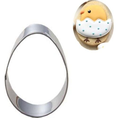Stainless Steel Cake Mould Cute Egg Shaped Pastry Cookie Cutter Cake Biscuit Baking Tool Mold Cookie Printing Bakeware Tools