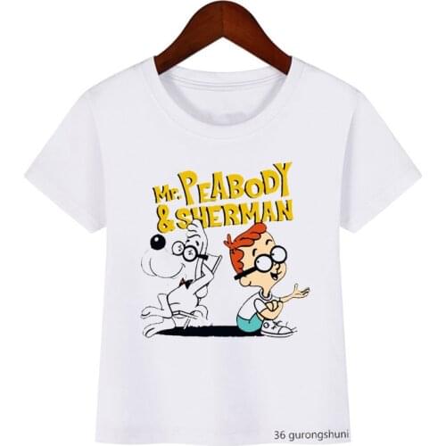 T-shirt for boys/girls Genius eye dog cartoon print boys t-shirt summer Harajuku kids clothes cute girls tee tops dropshipping