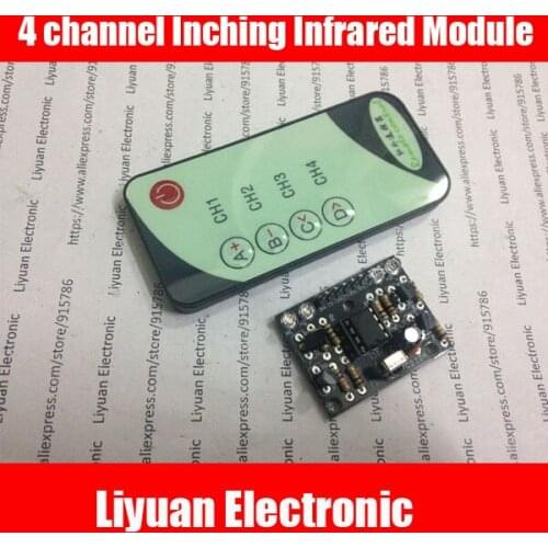 3pcs 4 channel Inching Infrared Module / 5 button remote control/ IR receiving sensor / infrared transmitter receiver