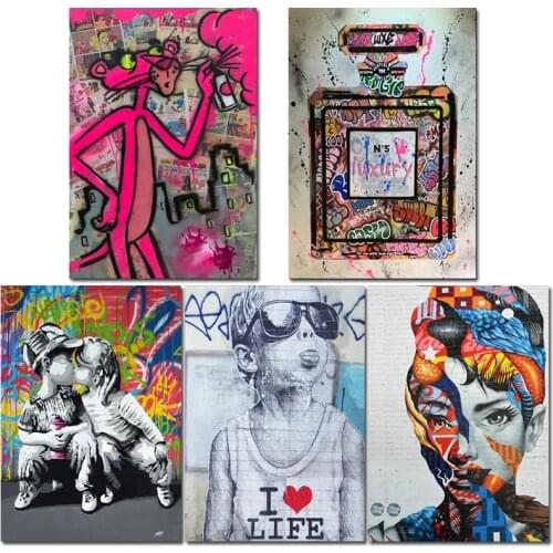 Street Graffiti Art Follow Your Dreams Canvas Painting Posters and Abstract Pop Art Prints Wall Pictures for Living Room Decor