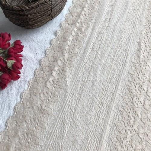 Lace ribbon tape Camel quality lace trim diy embroidered lace for sewing decoration african lace fabric23cm