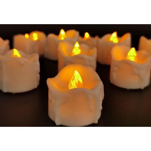 3pcs Home Decoration Lamp Night Light LED Tea Lights Candles Flameless Flickering Wedding Birthday Party Decoration Lighting
