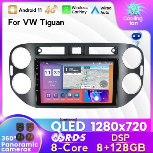 MEKEDE HD IPS 1280x720 Car Player GPS Navi for VW tiguan 2010 2011 2012 2013 2014 2015 2016 Android 10.0 8Core 4G DSP 2DIN DVD
