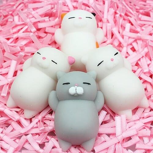 Mini Change Color Squishy Cute Cat Antistress Ball Squeeze Rising Healing Fun Kids Kawaii Stress Relief Toys Gift Mochi Toys